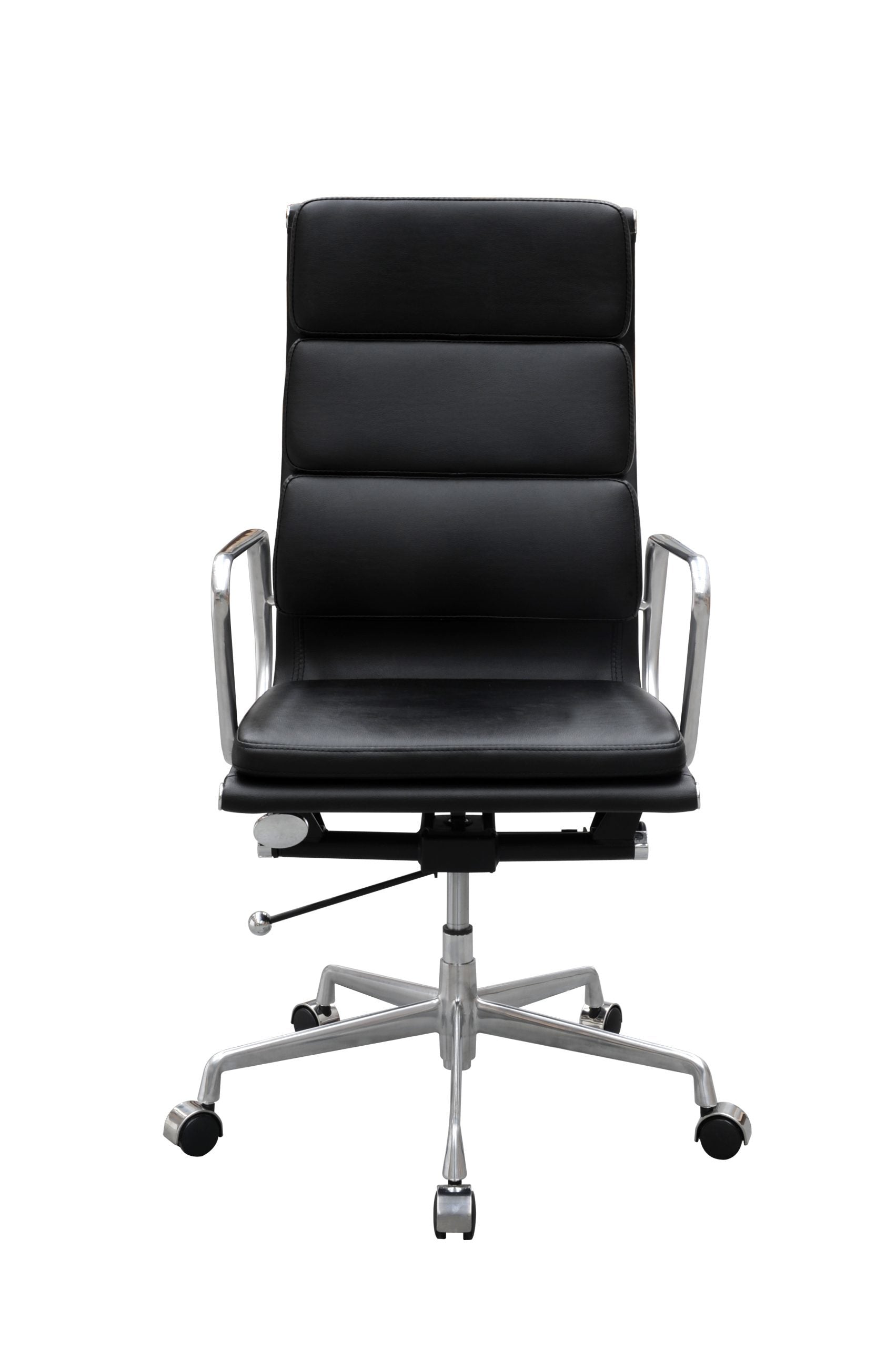 Manta High Back Office Chair – Black | PU Leather & Aluminium Base