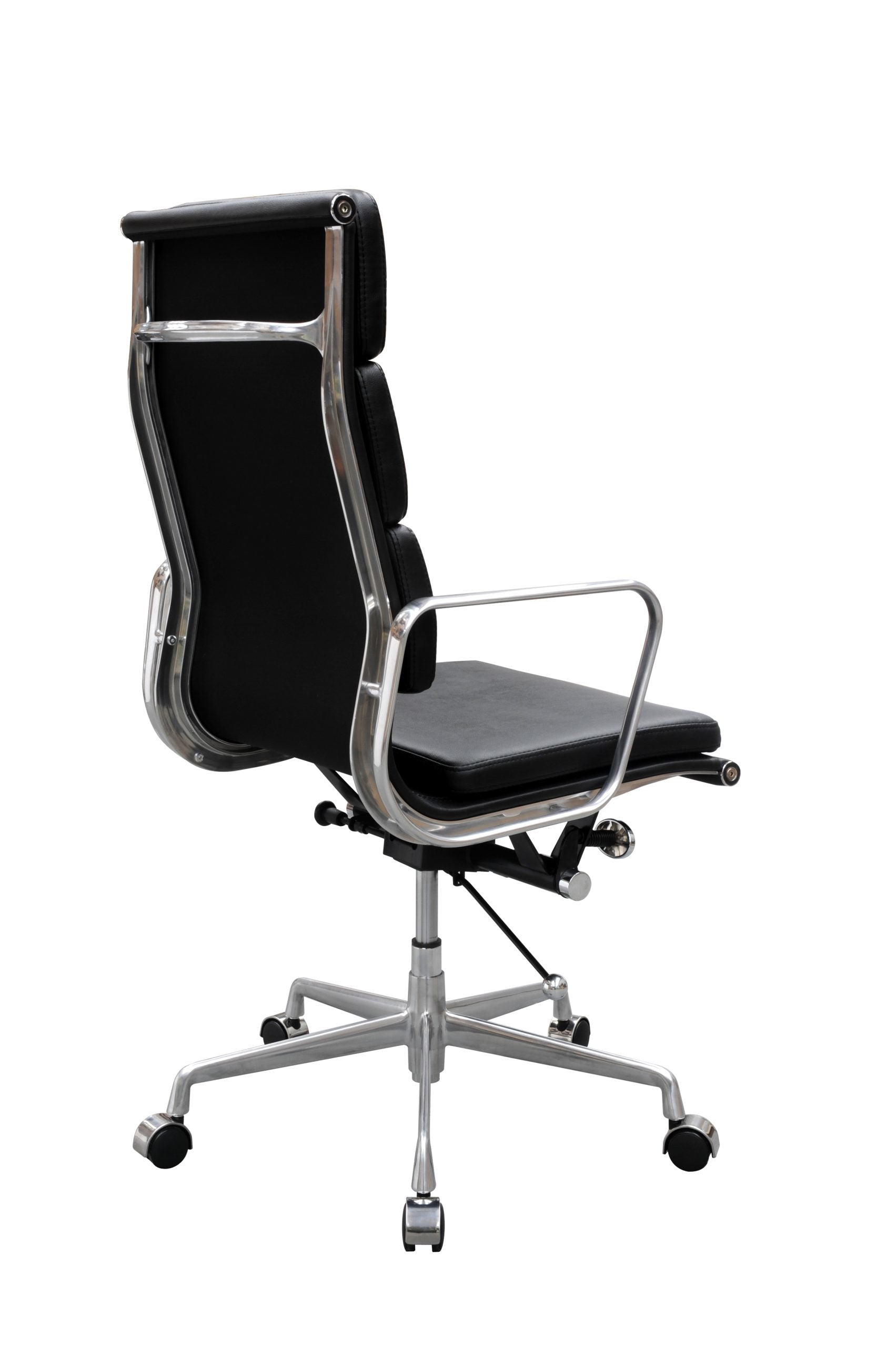 Manta High Back Office Chair – Black | PU Leather & Aluminium Base