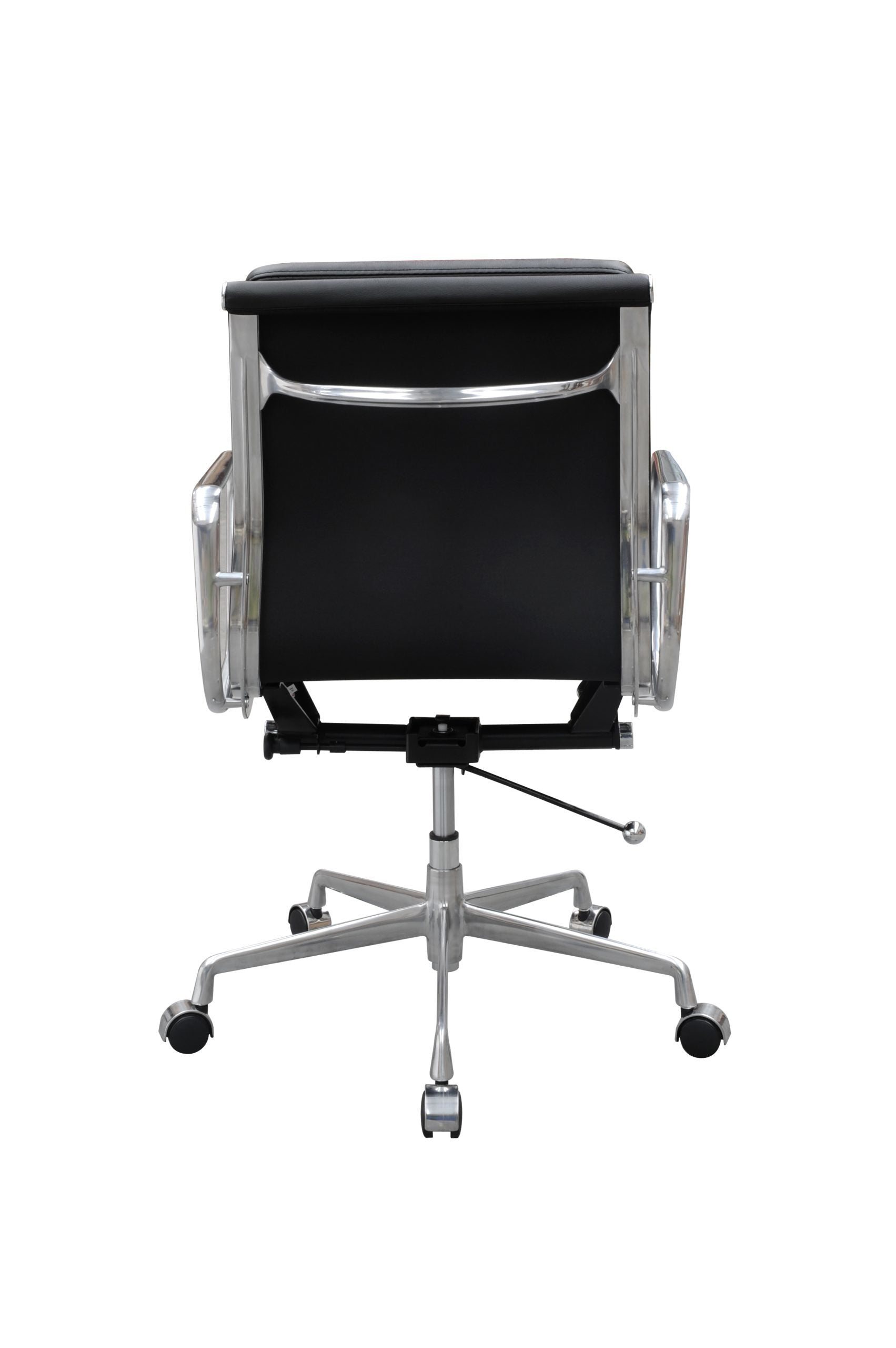 Manta Medium Back Office Chair – Black | PU Leather & Aluminium Base