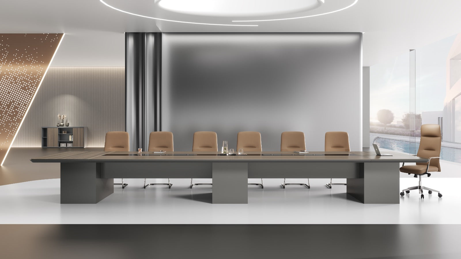 Professor Credenza 1.6m – Wooden Grain Finish