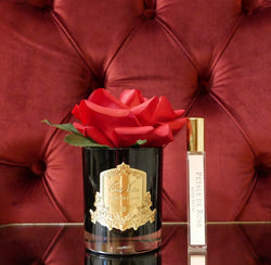 Cote Noire Perfumed Natural Touch Single Rose - Black - Red - GMRB04