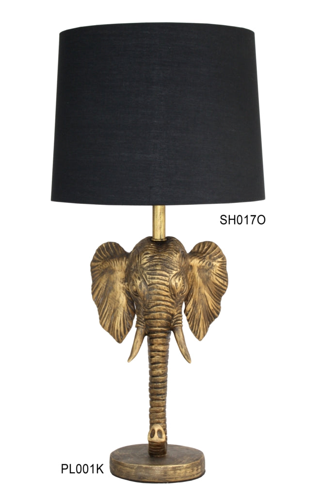 Lampbase-Elephant- Gold 33cm