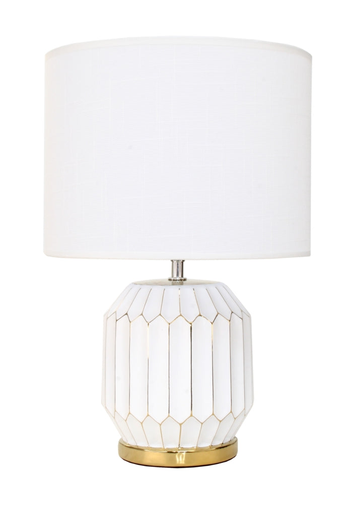 Table lamp-Ava-White-W/Shade 46cm