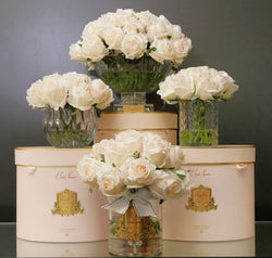 Cote Noire Herringbone Flower - Rose Buds - Clear - Pink Blush - HCF22