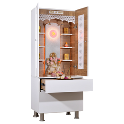 F C Wooden Mandir with doors 5' x 2'