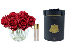 Cote Noire Luxury Round 13 Rose Bud Bouquet - Red - RRB04