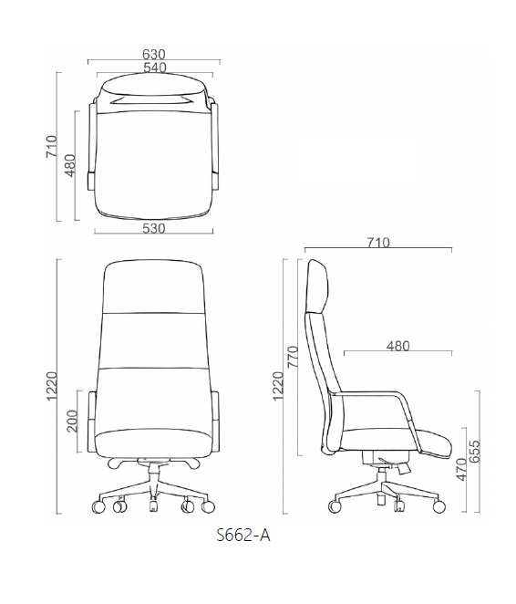 Brighton High Back Executive Chair – PU Leather Finish