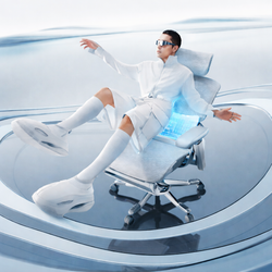Starship High Back Ergonomic Mesh Chair Grey-by FC