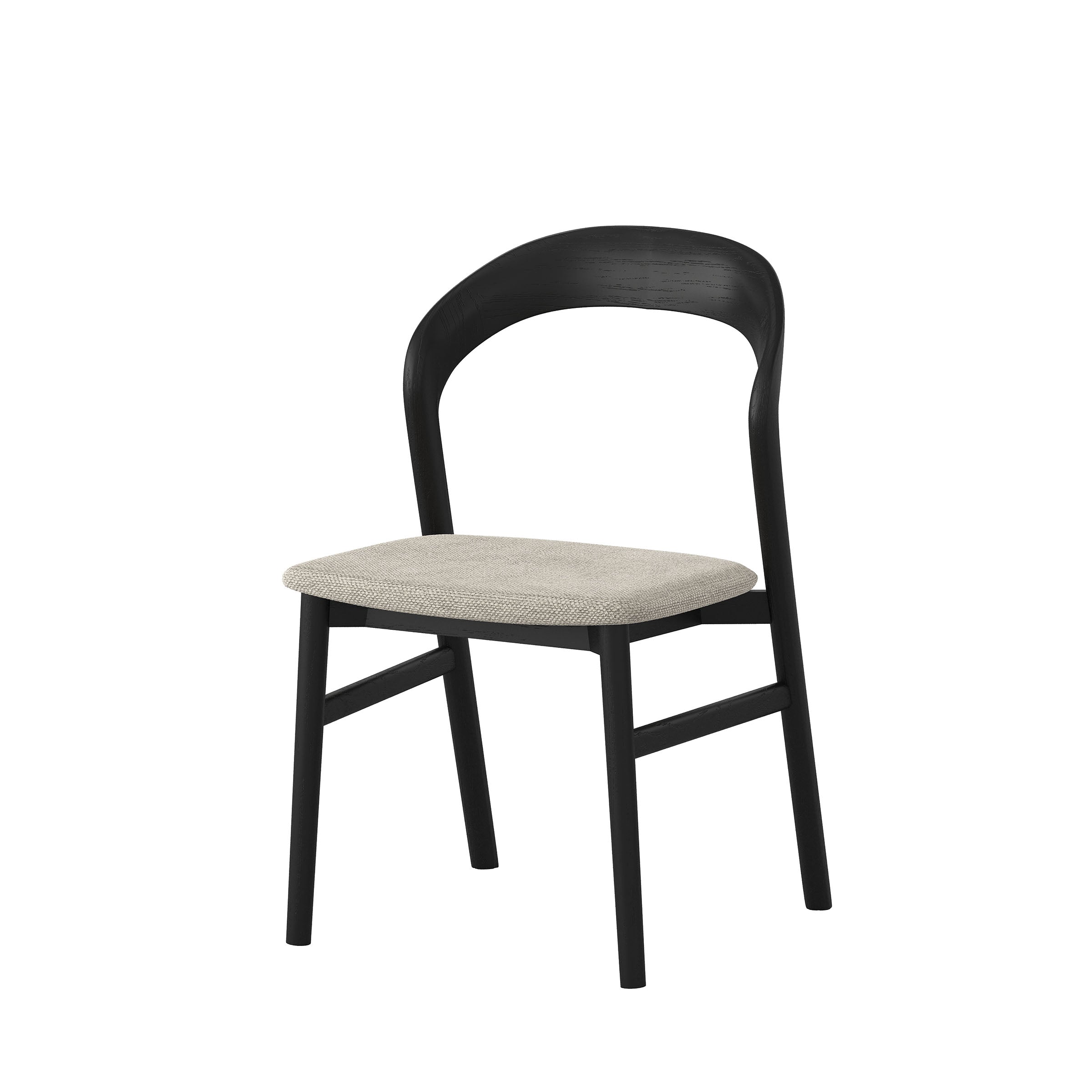 Tempo Dining Chair – Upholstered Black 53X59.5X83cm