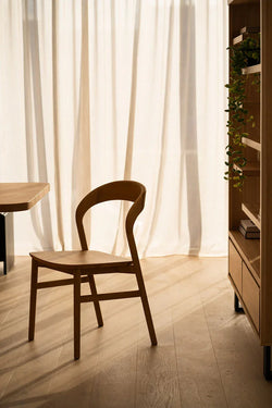 Nestor Dining Chair Soild American Oak – Timber Seat W49XD53XH82cm (Melbourne Only)
