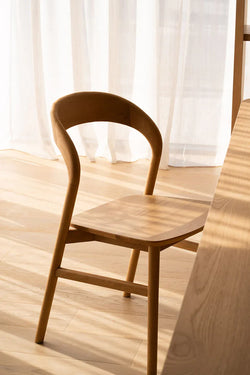 Nestor Dining Chair Soild American Oak – Timber Seat W49XD53XH82cm (Melbourne Only)