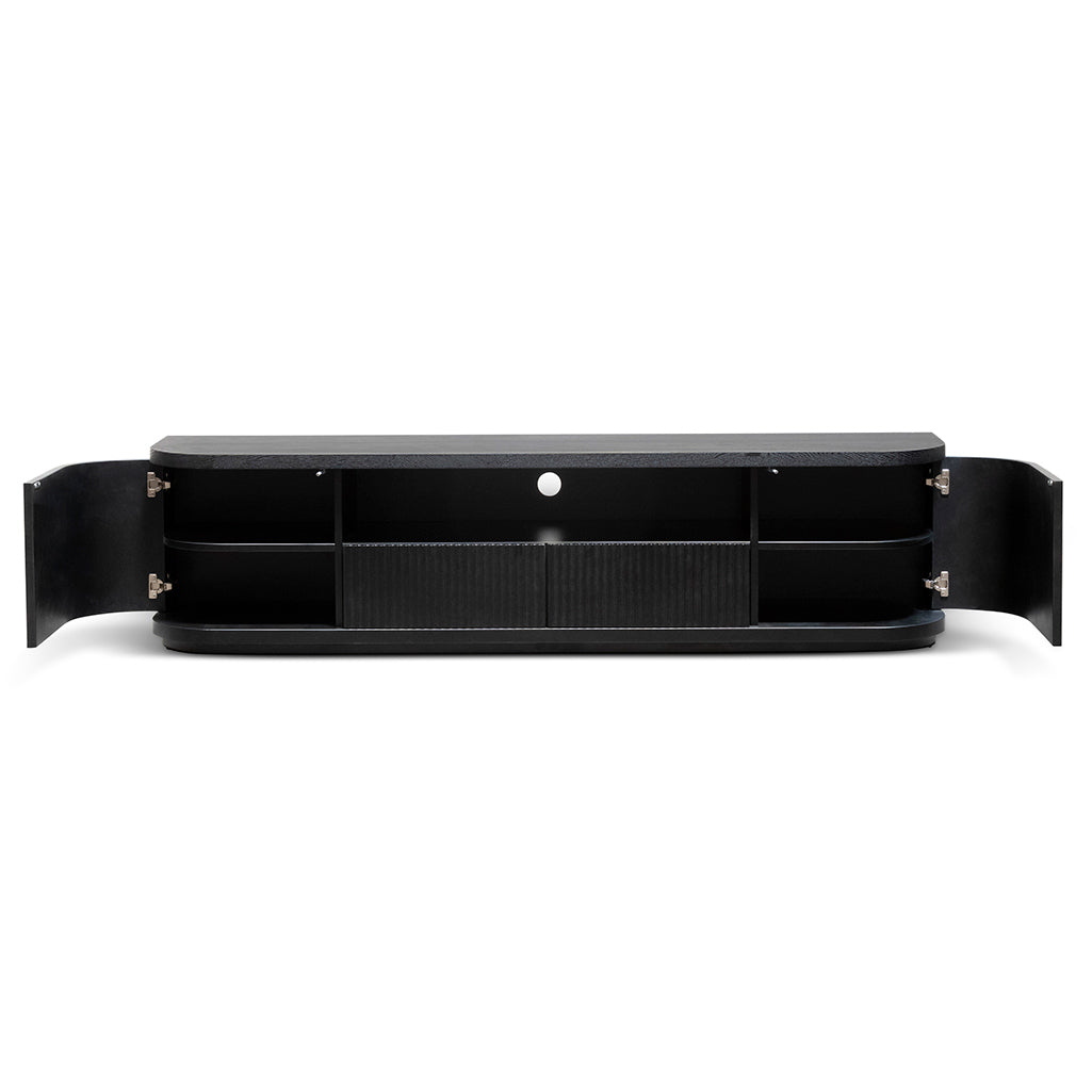 Hellan 2m Wooden Entertainment TV Unit Black & White