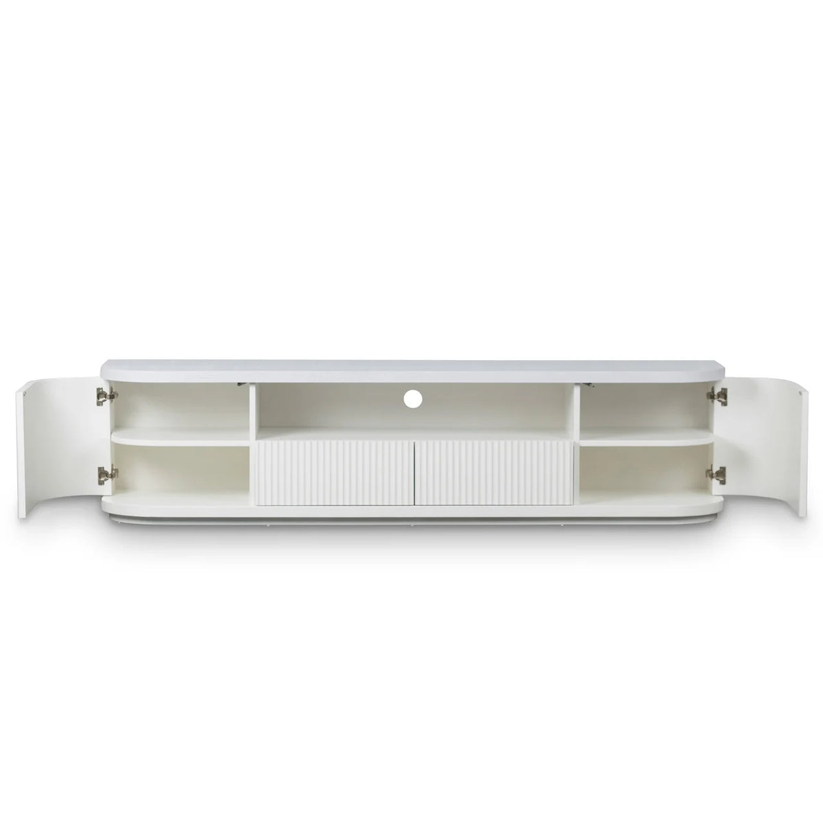Hellan 2m Wooden Entertainment TV Unit Black & White