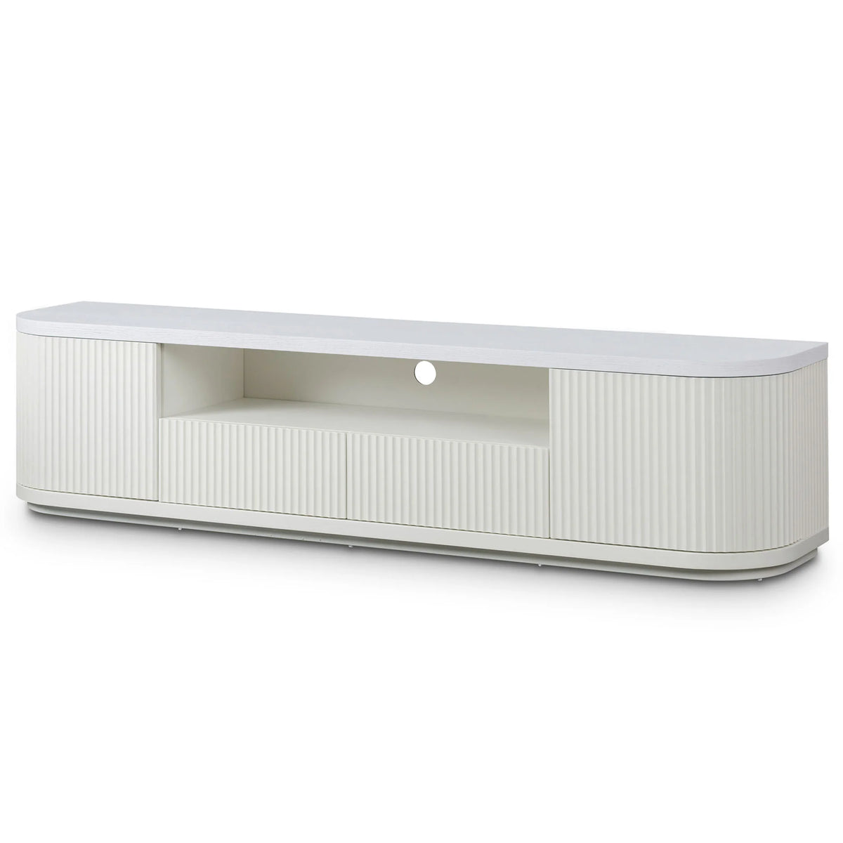 Hellan 2m Wooden Entertainment TV Unit Black & White