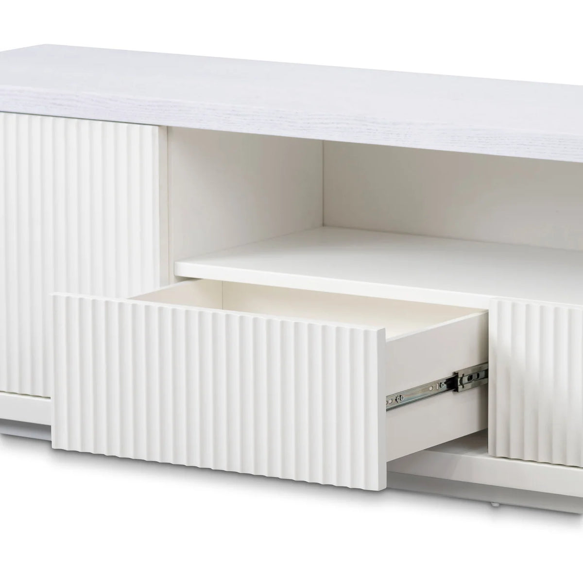 Hellan 2m Wooden Entertainment TV Unit Black & White