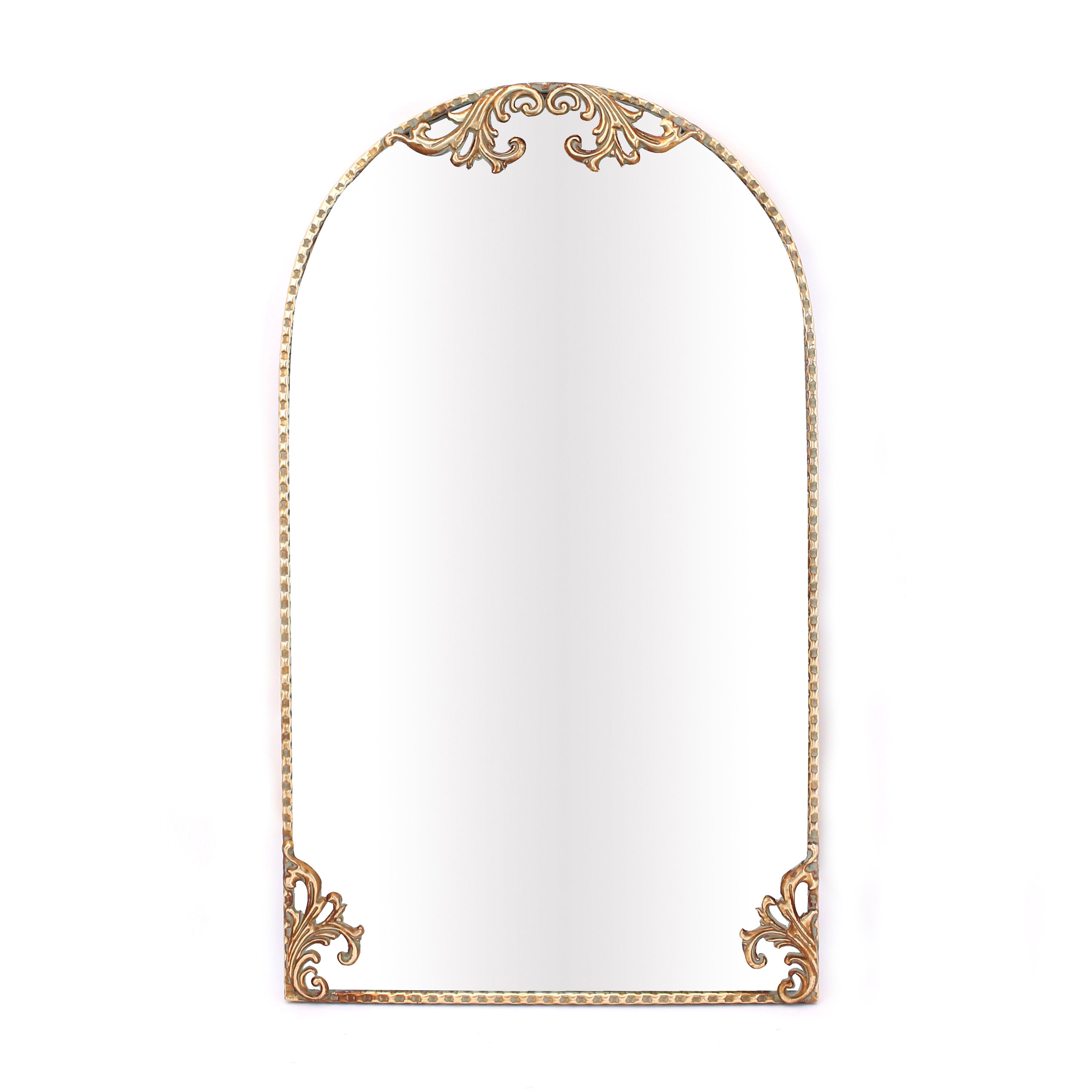 Macey Iron Ant Gold Filigree Mirror Arch W50 X D4.5 X H80cm