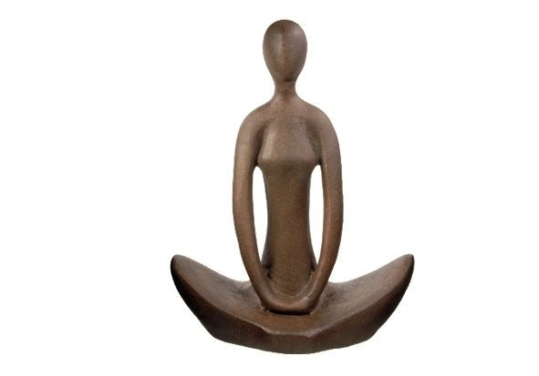 Amalfi Meditate Sculpture Brown Wash 28x37cm