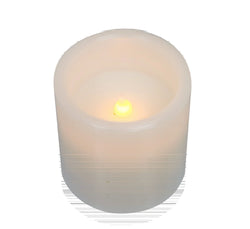 Emporium Small Pillar LED Candles 2pcs Set White 7.5x7.5x7.5cm