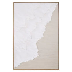Amalfi Ava Hand Painted Wall Art White & Natural 80x4.5x118cm
