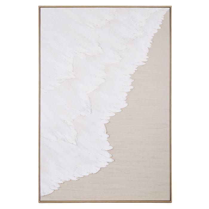 Amalfi Ava Hand Painted Wall Art White & Natural 80x4.5x118cm