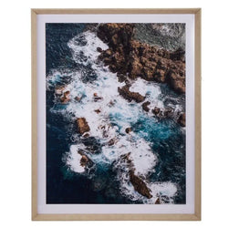 Amalfi Rock Pool Photography Wall Art Multi-Coloured 80x4x100cm