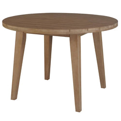 Marrakesh Outdoor 5-Piece Round Dining Set – Black/Charcoal with Eucalyptus Wood (W110 x D110 x H75 cm)