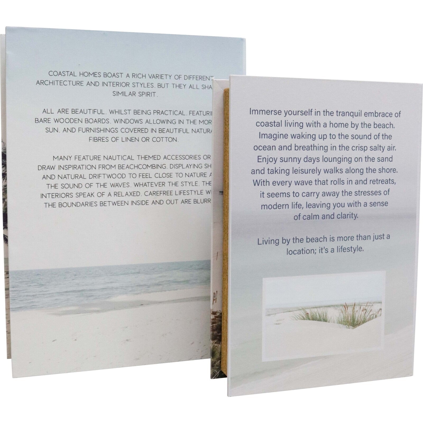 Book Box Set of 2 Lrg Coastal Haven