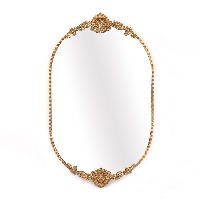 Macey Iron Ant Gold Filigree Mirror Oval  W49 X D3.5 X H82.5cm