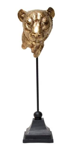 Ornament--Leopard-On Stand (37cm)