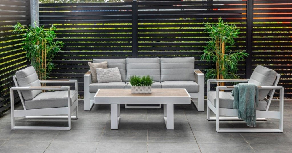 Maderia Outdoor 4pc Lounge Set-White