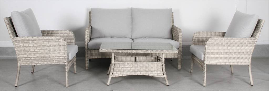 Priestly Out 4pc Sofa Et-Light Grey (2ctn)