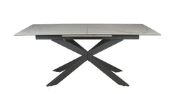 Iza Extention Dining Table 180-240X90X76cm-White Grey