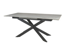 Iza Extention Dining Table 180-240X90X76cm-White Grey