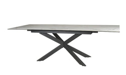 Iza Extention Dining Table 180-240X90X76cm-White Grey
