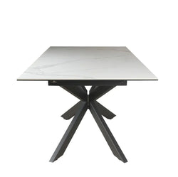 Iza Extention Dining Table 180-240X90X76cm-White Grey