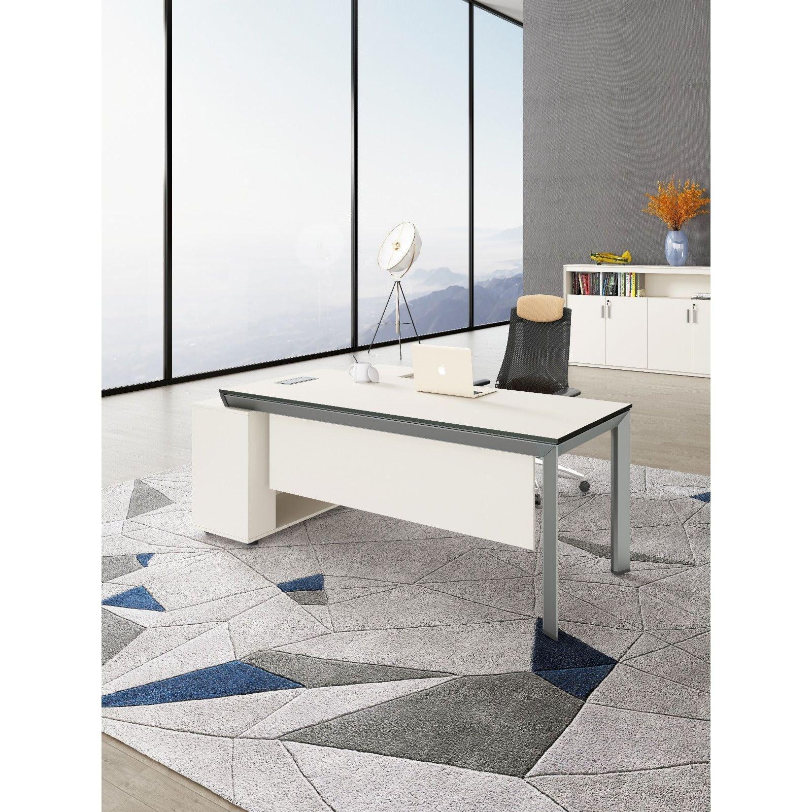 Nova Executive Desk 1.6m -White & Grey