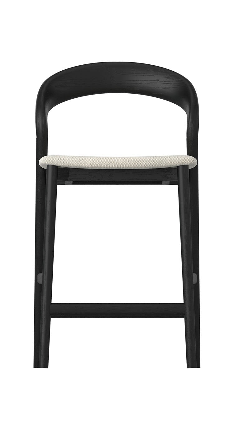 Nestor Bar Stool Black Upholstered W49XD53XH94.5cm