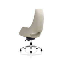 Lawson Executive Leather Chair – Beige | PU Leather & Aluminium Base