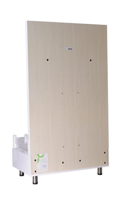 F C Large Pooja Mandir Wooden Temple In White with Twin Drawers Without Shelfs