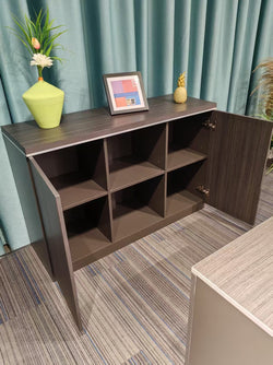 Nexus File Cabinet 1.2m -Dark Teak & Grey