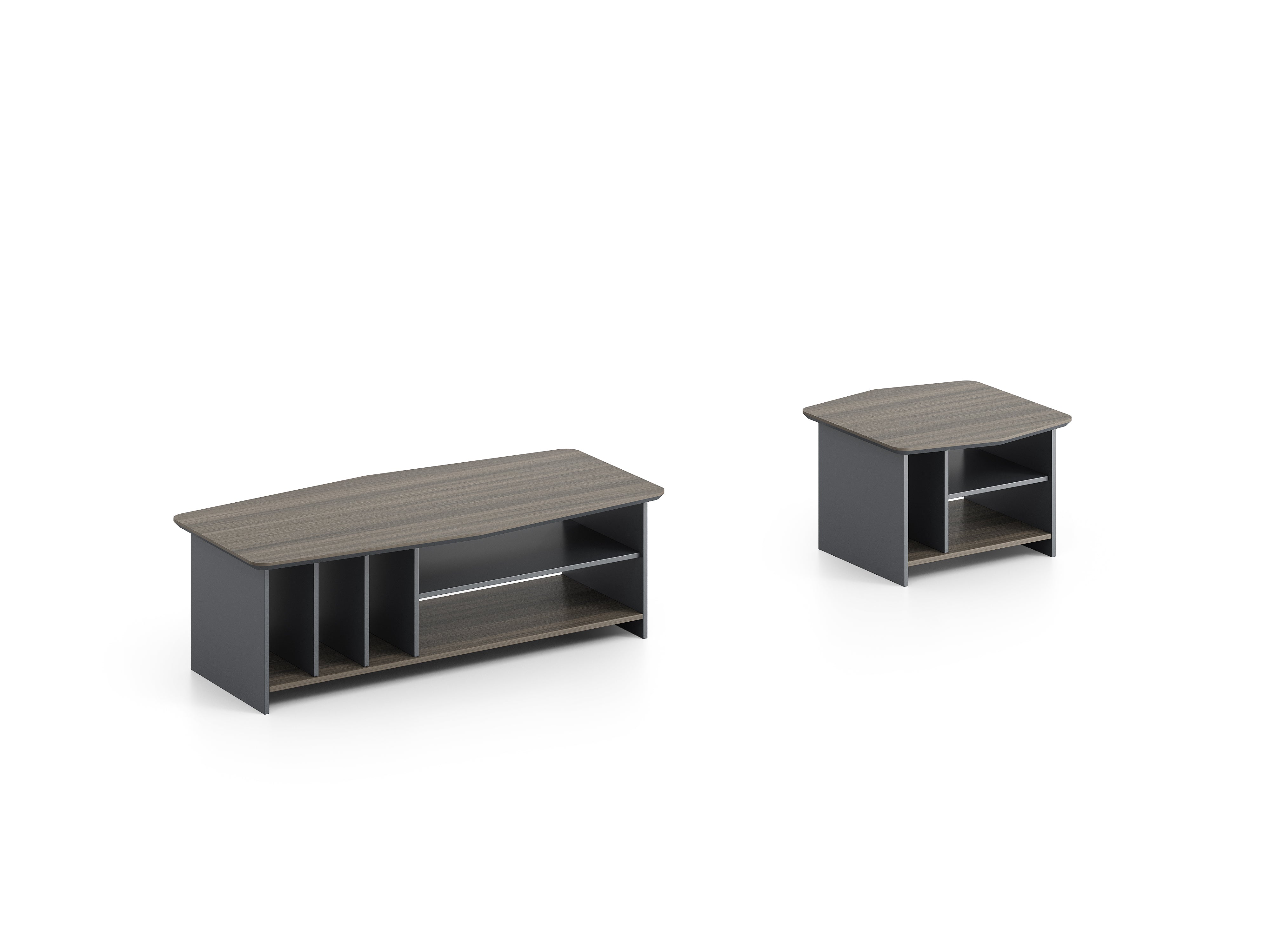 Professor End Table 70cm – Wooden Grain Finish