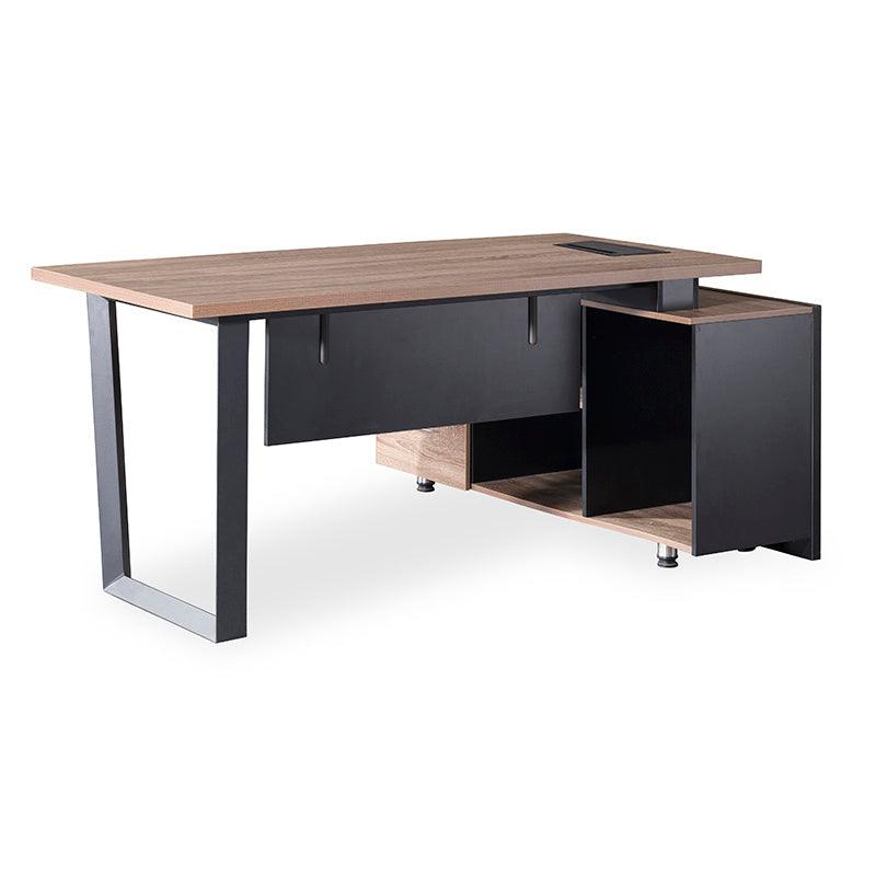 ADRIANO Executive Office Desk with Left Return 160-180cm - Light Brown - Furniture Castle