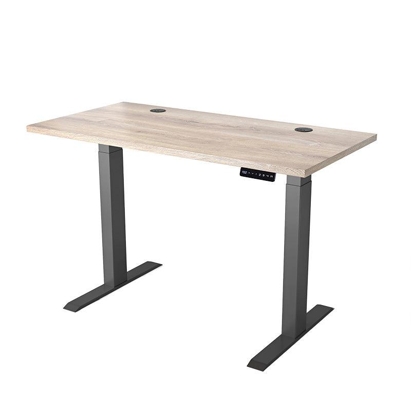 ALVIS Standing Desk with Lift 1.2M - Warm Oak & Black - Furniture Castle