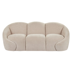Amalfi Formes Curved 3 Seater Sofa Taupe 200x84x76cm