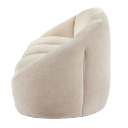 Amalfi Formes Curved 3 Seater Sofa Taupe 200x84x76cm