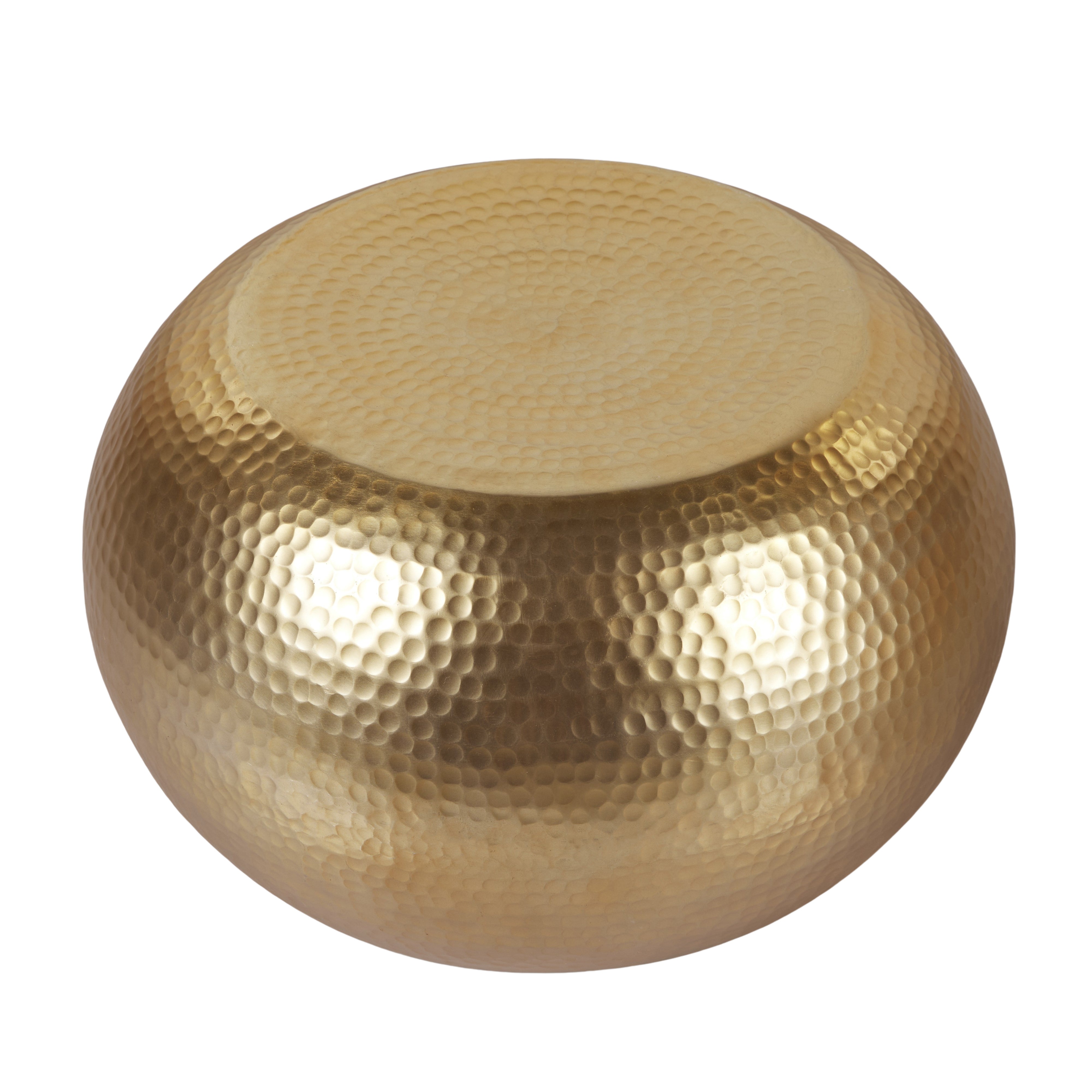 Olive Round Coffee Table Set of 2 Gold 50x50x28cm/77x77x34cm