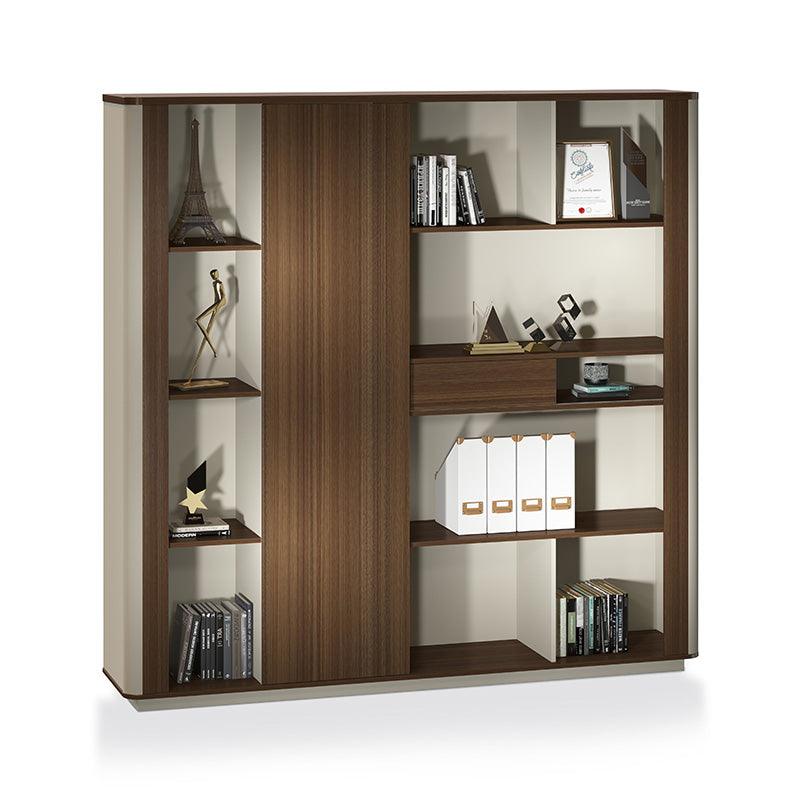 ANDERSON Display Unit 200cm - Hazelnut & Beige - Furniture Castle