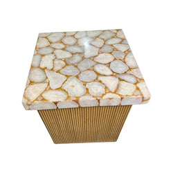Angel Semi Precious Stone On Top & Flutted - Furniture Castle