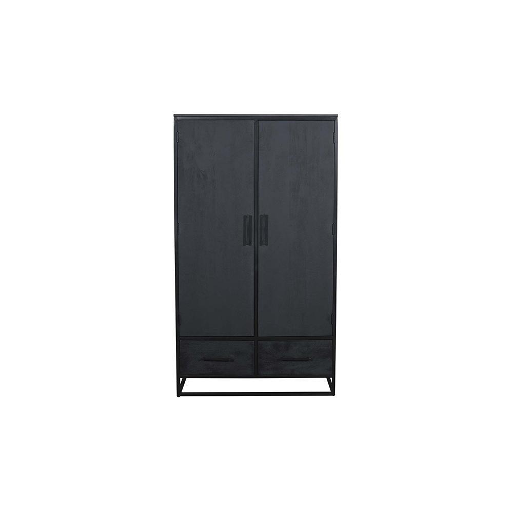 Antonio Wardrobe Black - L100 X W40 X H180 - Furniture Castle