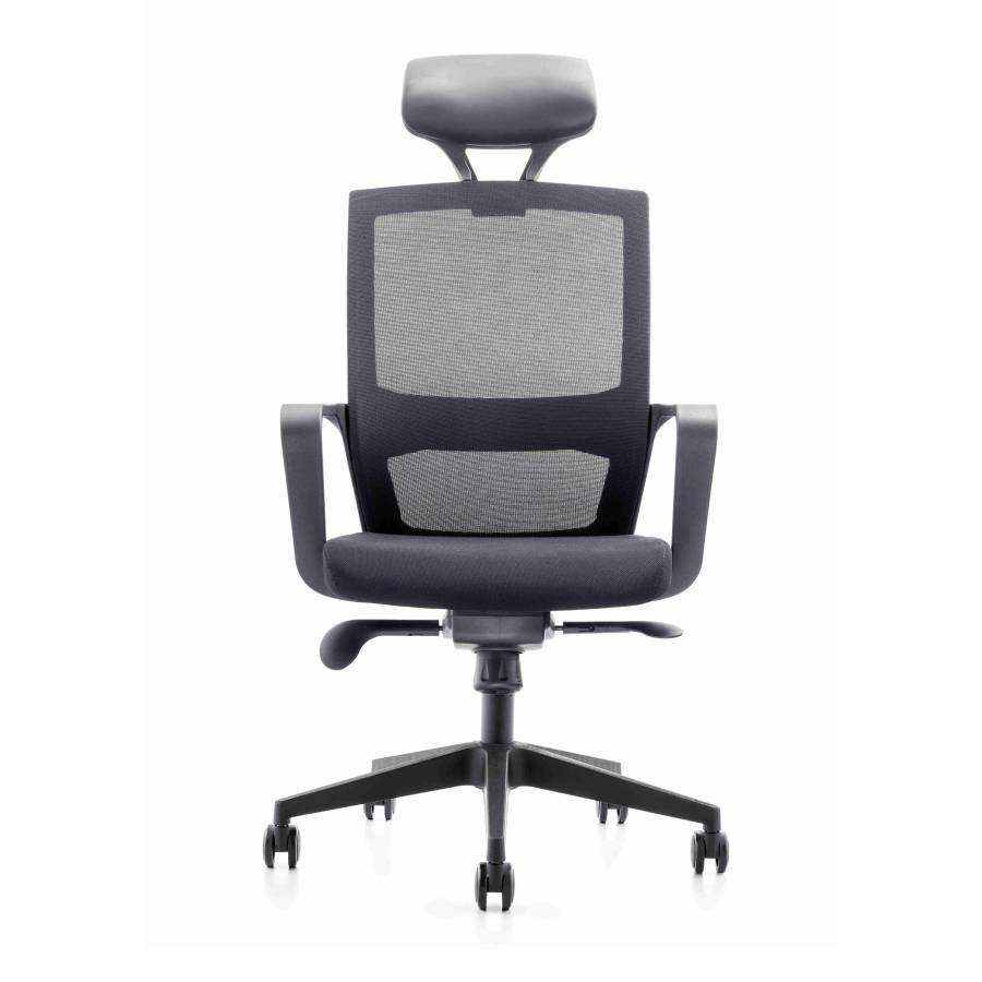 Argo Executive Office Chair with Headrest - Black - Furniture Castle